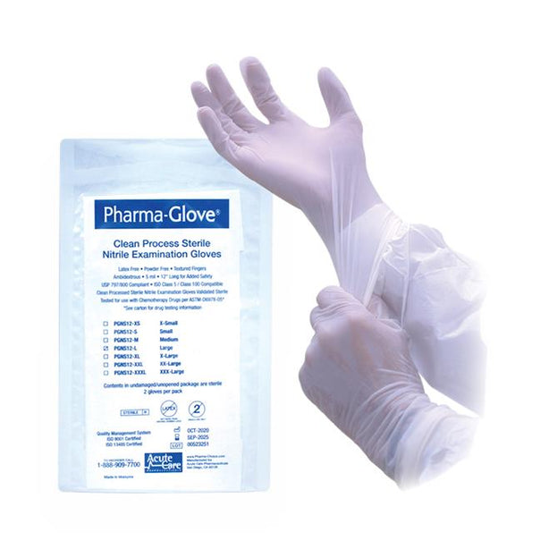 Acute Care Pharmaceuticals Pharma-Glove 100% Nitrile Chemo-Tested Gloves PGNS12-XL 400.0 Each
