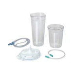 Allied Advantage Emergency Portable Suction Units Disposable Collection Canister with Stem Inlet, 1,500 mL - 20-08-0016 - 16 Each