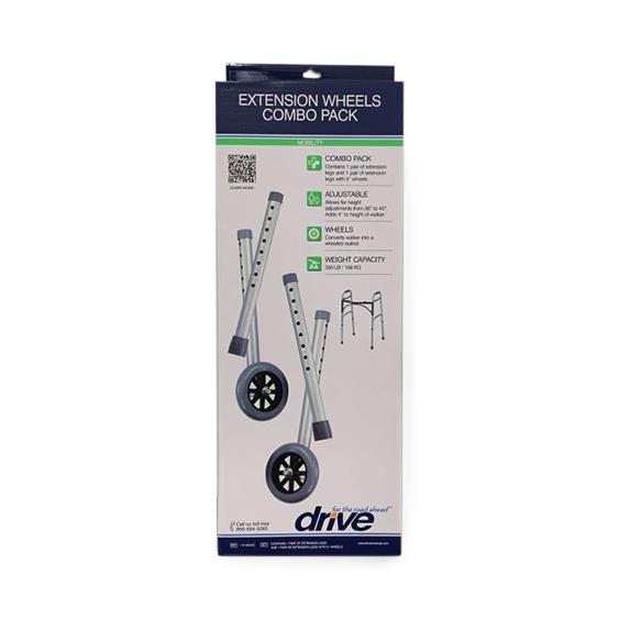 Drive Devilbiss Healthcare, Inc. Extension Legs with Wheels 10108WC - 1.0 Each