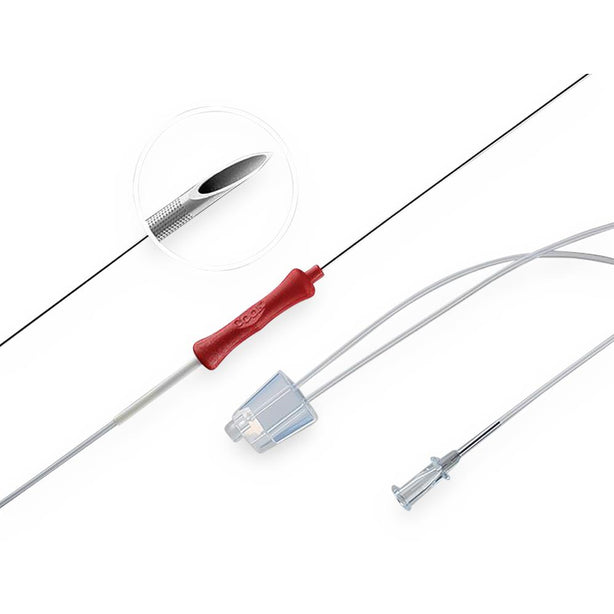 Cook Ova-Stiff EchoTip G38428 Ovum Single Lumen Aspiration Needle, 16G x 30 cm, 90 cm Flushing Line, B Bevel - MDL-COKG38428 - 1 Each