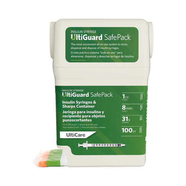 Ultimed Inc UltiMed UltiCare Insulin Syringes with Needle 07419 - 500.0 Each - MDL-UMD07419