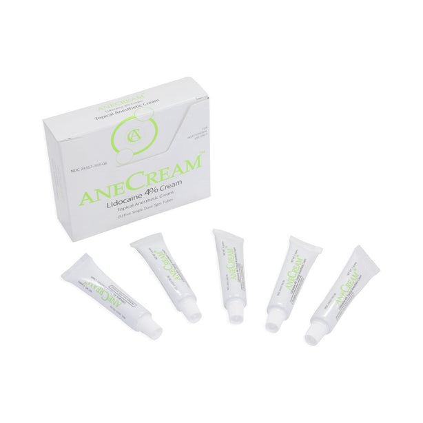 Focus Pain Relief AneCream 4% Lidocaine Cream, 5 x 5 g Tube without 10 Tegaderm Patches - 24357-701-06 - 1 Each