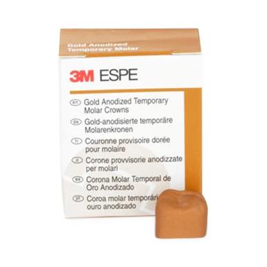 3M ESPE Gold-Anodized Temporary Molar Crowns 940323 25.0 Each