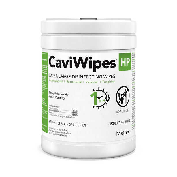 Metrex Research CaviWipes HP Disinfecting Wipes 16-1150 - 12.0 Each