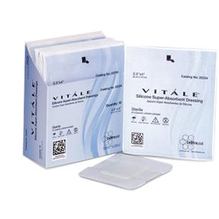 Cellera Vitale Silicone Super-Absorbent Wound Dressing, 3.5" x 4" - 20234 - 1 Each