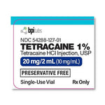 Bpi Labs Injection 54288-0127-10 Tetracaine Hcl 1% 10MG / Ml Sdv 10X2ML - MDL-54288-127-10 - 10 Each