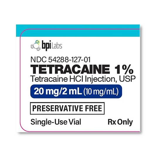 Bpi Labs Injection 54288-0127-10 Tetracaine Hcl 1% 10MG / Ml Sdv 10X2ML - MDL-54288-127-10 - 10 Each