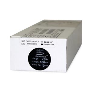 Avanos Curved Sharp RF (Radiofrequency) Cannula with Radiopaque Marker, 10 mm Tip, 22 G x 100 mm, Medical Straight - K-C10010CSPK