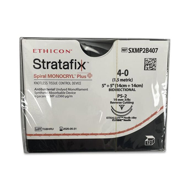 Ethicon Stratafix Spiral Monocryl Plus Sutures SXMP2B407 - 12.0 Each - MDL-ETHSXMP2B407