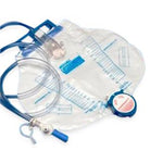 Cardinal Dover Premium 2,000 mL Anti-Reflux Drainage Bag with 48" Tubing, Needleless Sampling Port, Sheet Clip, Enclosed Spout Drain and Bed Hook Hanger - 6308 - 1 Each