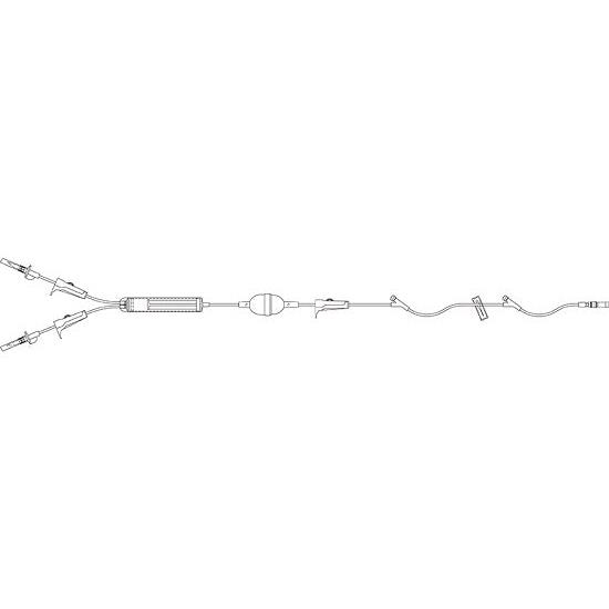 Icu Medical Macrobore 1271802 Primary Blood Administration Set with Prepierced Y-Sites and 200-Micron Filter, 100" - MDL-ABB1271802H - 1 Each