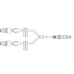 BD with Needleless Connector 7" Mini Bore Bifuse Extension Set, Bonded MaxZero, 0.70 mL Priming Volume - B-DMZ9279