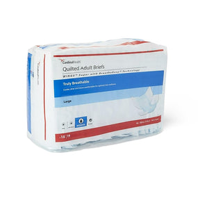 Cardinal Health Wings Super Quilted Maximum Absorbency Adult Briefs 87084A - 72.0 Each