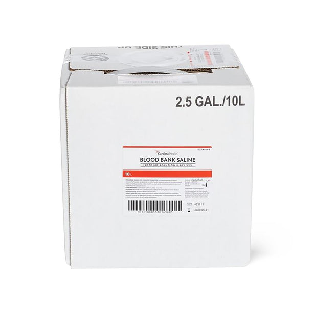 Cardinal Buffered Blood Bank Saline, 10 L (2.5 gal.) - CH3158-8 - 1 Each