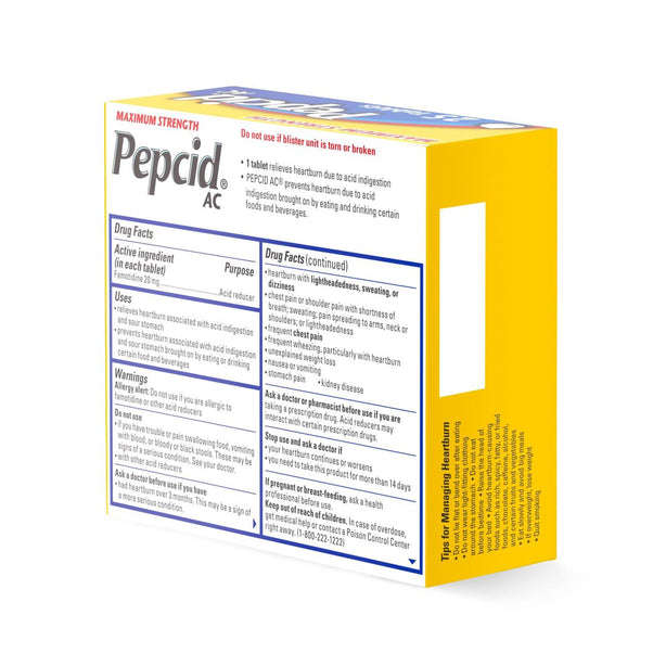 Johnson & Johnson Pepcid AC Maximum Strength Tablets 85525 - 36.0 Each