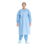 Halyard and 2 50698 AAMI Level 3 Tri-Layer Isolation Gown with Full-Back, Yellow, Size XL - MDL-OML50698 - 100 Each