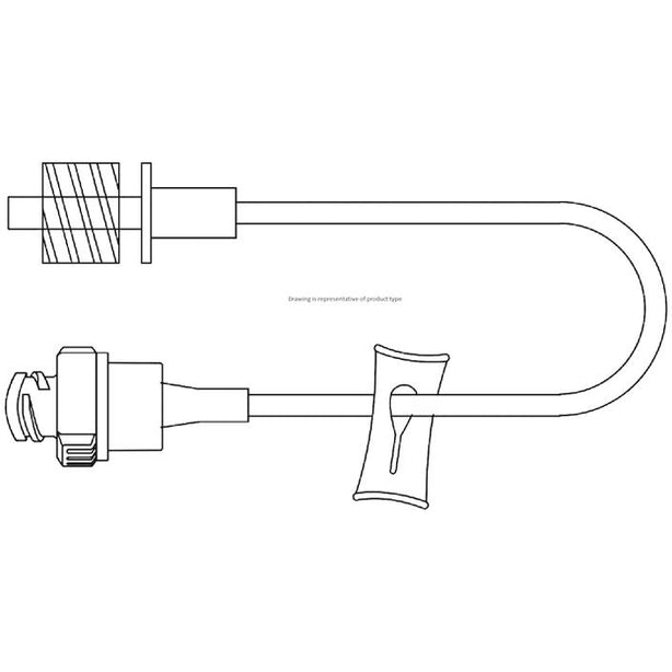 BD Q-Syte 385150 Rightbore #18 Extension Set with Spin Nut, 15 cm - MDL-B-D385150H - 1 Each