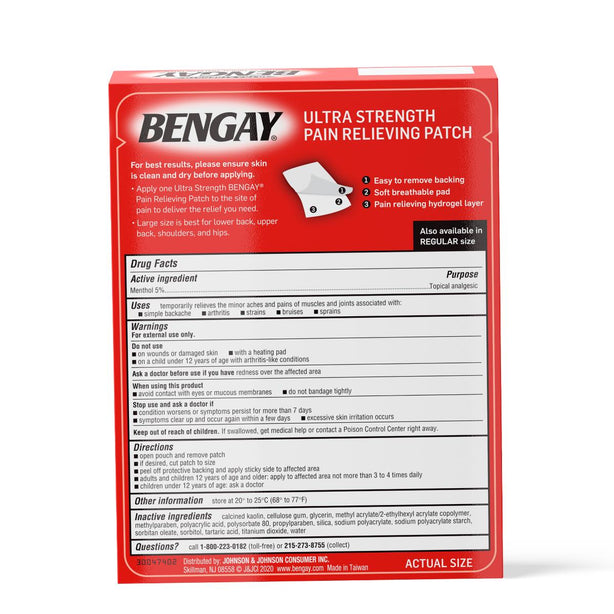 Johnson & Johnson Ultra Strength BENGAY Patch 8149 - 36.0 Each - MDL-JIP8149