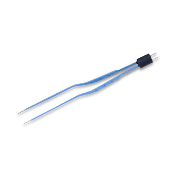 Symmetry Surgical Reusable Olsen 6.5" Smooth Straight Insulated Bipolar Bayonet Forceps with 5 mm Tips - 80204 - 1 Each