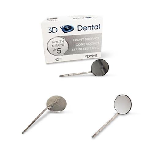3D DENTAL 3D Dental Mouth Mirrors Cone Sockets DMM5 12 Each