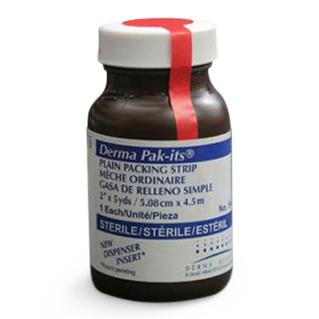 Integra LifeSciences Derma Pak-Its with Packing Strip Gauze, 1/4" x 5 yd., Strip Delivery System - 59120 - 12 Bottle