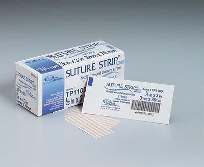 Integra Lifesciences Suture Plus Flexible Wound Closure Strip, 1/8" x 3" - TP1100 - 50 Pack