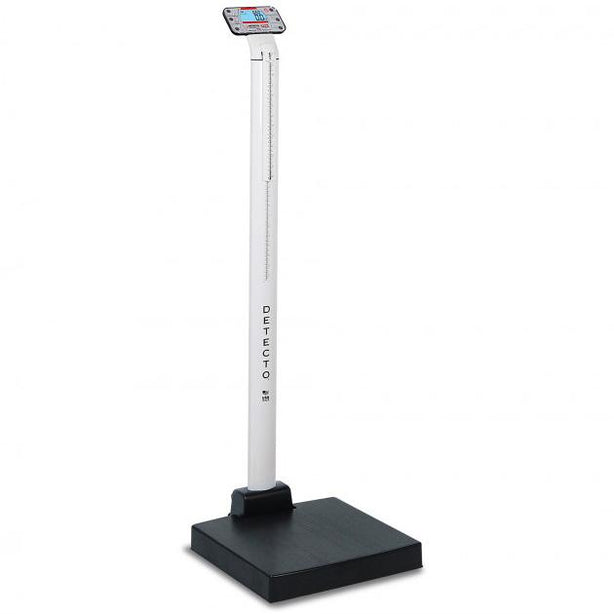 Cardinal/Detecto CO Detecto Eye-Level Digital Physician Scale with Height Rod and AC Adapter, Weight Capacity 600 lb. (300 kg) - APEX-AC - 1 Each