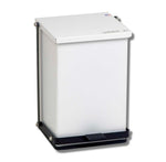 CARDINAL/DETECTO SCALE CO P Metal Step-On Trash Cans, Steel with Baked Epoxy Finish, White, 24 qt. - 1 Each