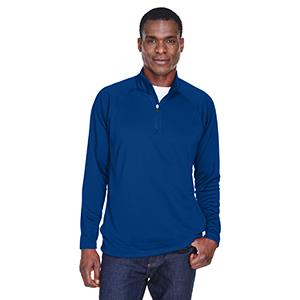 BRODER BROS., CO. Men's Stretch Tech-Shell Quarter-Zip Shirt DG440 TRUE ROYAL 4XL 1 Each-MDL-DG440RYL4XL