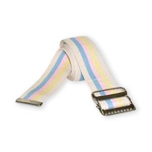 Dick Medical Cotton 64031LPA Striped Gait Belt with Metal Drop-Jaw Buckle, Light Pastel, 36" - MDL-DII64031LPA - 1 Each