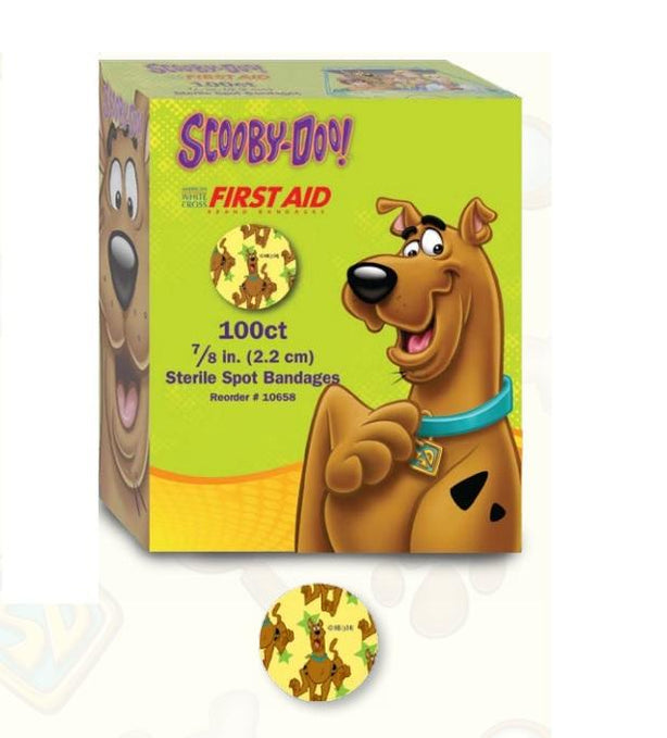 Dukal Scooby Doo Pediatric Sterile Stat Strip Bandages, 7/8" Spot, Scooby-Doo - 10658 - 2400 Each