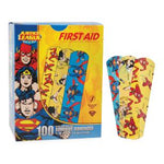 Dukal Character Stat Strip Adhesive Bandages, DC Super Hero Girls, 3/4" x 3" - 10859 - 100 Each