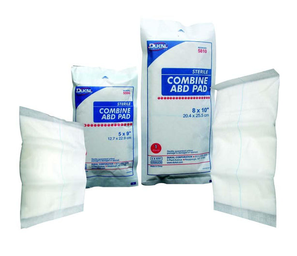 Dukal Sterile Pads and 3001 Combine ABD Wound Dressing Roll, Nonsterile, 8" x 20 yd. - MDL-DKL3001 - 12 Roll