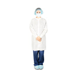 Dukal without Pockets Antistatic Lab Coat, White, Nonsterile, Size XL - 343 - 50 Each
