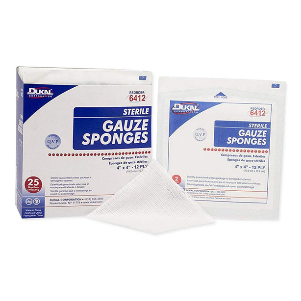 DUKAL CORPORATION 100%-Woven Cotton Gauze Sponge 6412 50 Each-MDL-DKL6412Z