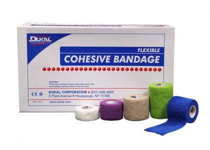 Dukal 8026TLF Nonsterile Cohesive Bandages, Tan, 2" x 5 yd. (5.1 cm x 4.6 m) - MDL-DKL8026TLF - 36 Each