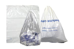 Dukal DawnMist 1.4 Mil Drawstring Patient Belongings Bag, Clear with Blue Print, 20" x 20" - DSPB01C - 1 Each