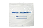 Dukal DawnMist PB01 1.3 Mil Patient Belongings Bag with Plastic Handle, White with Blue Print, 20" x 18.5" - MDL-DKLPB01 - 250 Each