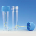 Globe Scientific 30 mL Centrifuge Tubes Container, Universal, 30mL, Attached Screw Cap, Polystyrene, Conical Bottom, Self-Standing, 100 per Bag, 5 Bags / Unit - DLS109217