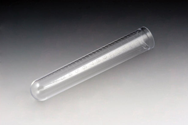 Globe Scientific Sterile Polystyrene Culture Tube, 17 mm x 100 mm (14 mL), Attached Dual Position Cap, 25 per Bag, 20 Bags / Case - 110158 - 500 Each