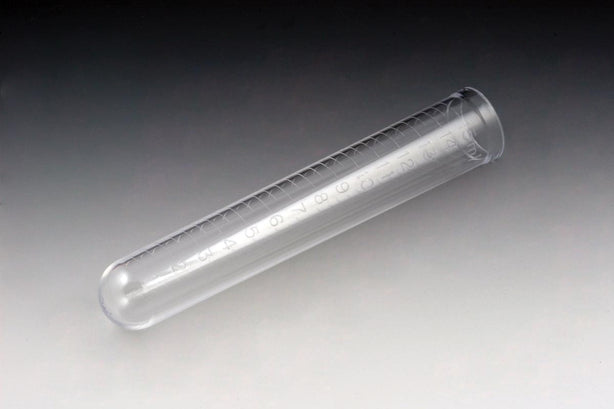 Globe Scientific Culture Polystyrene Test Tube, 17 mm x 100 mm (14 mL), 500 per Bag, 2 Bags / Case - 110182 - 1000 Each