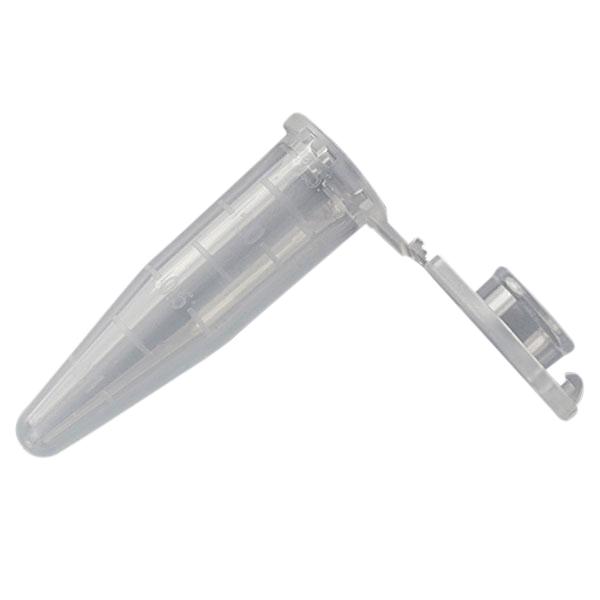 Globe Scientific Microcentrifuge Tube, 1.5mL, Polypropylene, Attached Locking Snap Cap, Graduated, Natural, Lot Certified Rnase, Dnase, Pyrogen, Atp and Human Dna Free - 111562LK - 500 Each