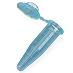 Globe Scientific 1.5 mL with Microcentrifuge Tube, 1.5mL, Polypropylene, Attached Snap Cap, Graduated, Blue, Certified Rnase, Dnase and Pyrogen Free, 500/Stand Up Zip Lock Bag - 111564B - 500 Each