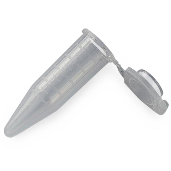 Globe Scientific Microcentrifuge Diamond Midi Centrifuge Tube, 5.0mL, Polypropylene, Attached Locking Snap Cap, Graduated, Natural, Lot Certified Rnase, Dnase, Pyrogen, Atp and Human Dna Fre - 111582LK - 100 Each