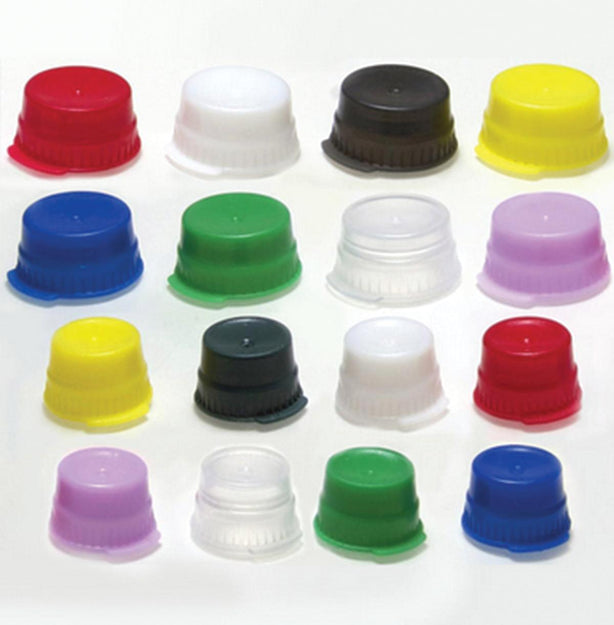 Globe Scientific 13mm with Two Thumb Tabs 13 mm Polyethylene Snap Cap for Test Tube, Gray, 1,000 per Bag - 113146A - 1000 Each