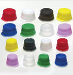 Globe Scientific with Single Thumb Tab Polyethylene Snap Cap for Glass and Evacuated Tubes, 16 mm, Blue - 113148B - 1000 Each