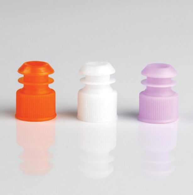 Globe Scientific Flanged Test Tube Flange Plug Cap 16 mm, Orange - DLS116152N