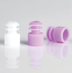 Globe Scientific Flanged Test Tube Flange Plug Cap 12 mm, White - DLS118127W