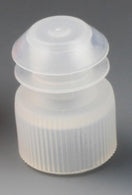 Globe Scientific Flanged Test Tube Flange Plug Cap 13 mm, Clear - DLS118240C