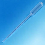 Globe Scientific Transfer Pipette with Large Bulb, Graduated to 1 mL, 5 mL, 145 mm, 500/Dispenser Box, 10 Boxes / Case - DLS137030ZPR